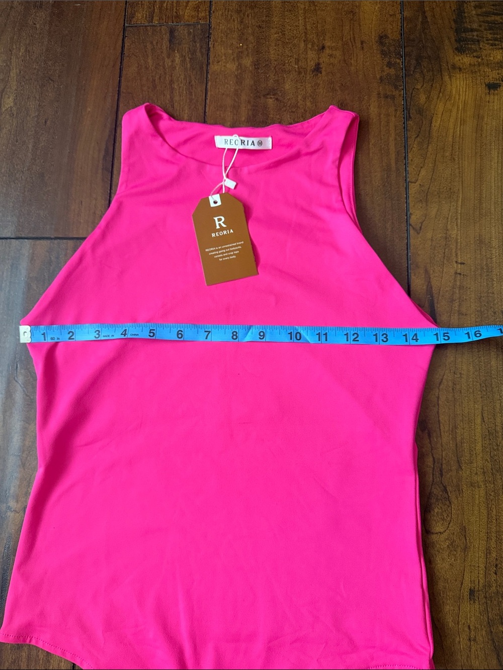 Reoria Bright Pink Womeo Sleeveless One-Piece Bodysuit - Picture 2 of 5